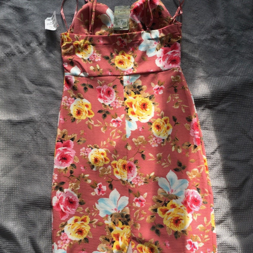 Pink floral dress